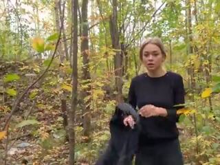 Crazy maniac was watching the Ms &excl; then he fucked her in the woods